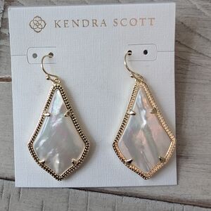 Kendra Scott Alex Gold and Ivory Mother Of Pearl Earrings